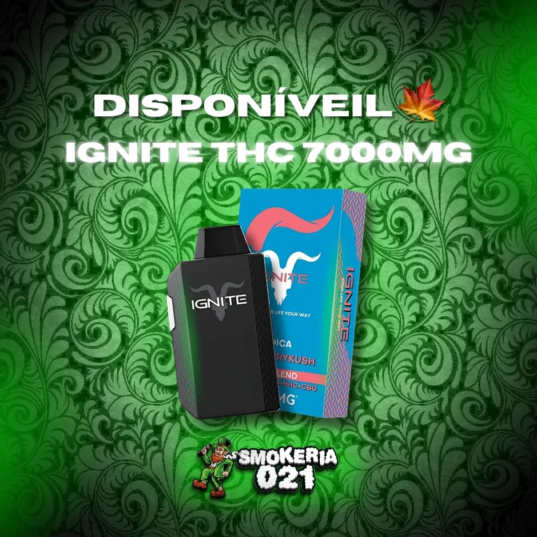 IGNITE 7000mg - Pod Descartável THC - SATIVA - INDICA - HYBRID
