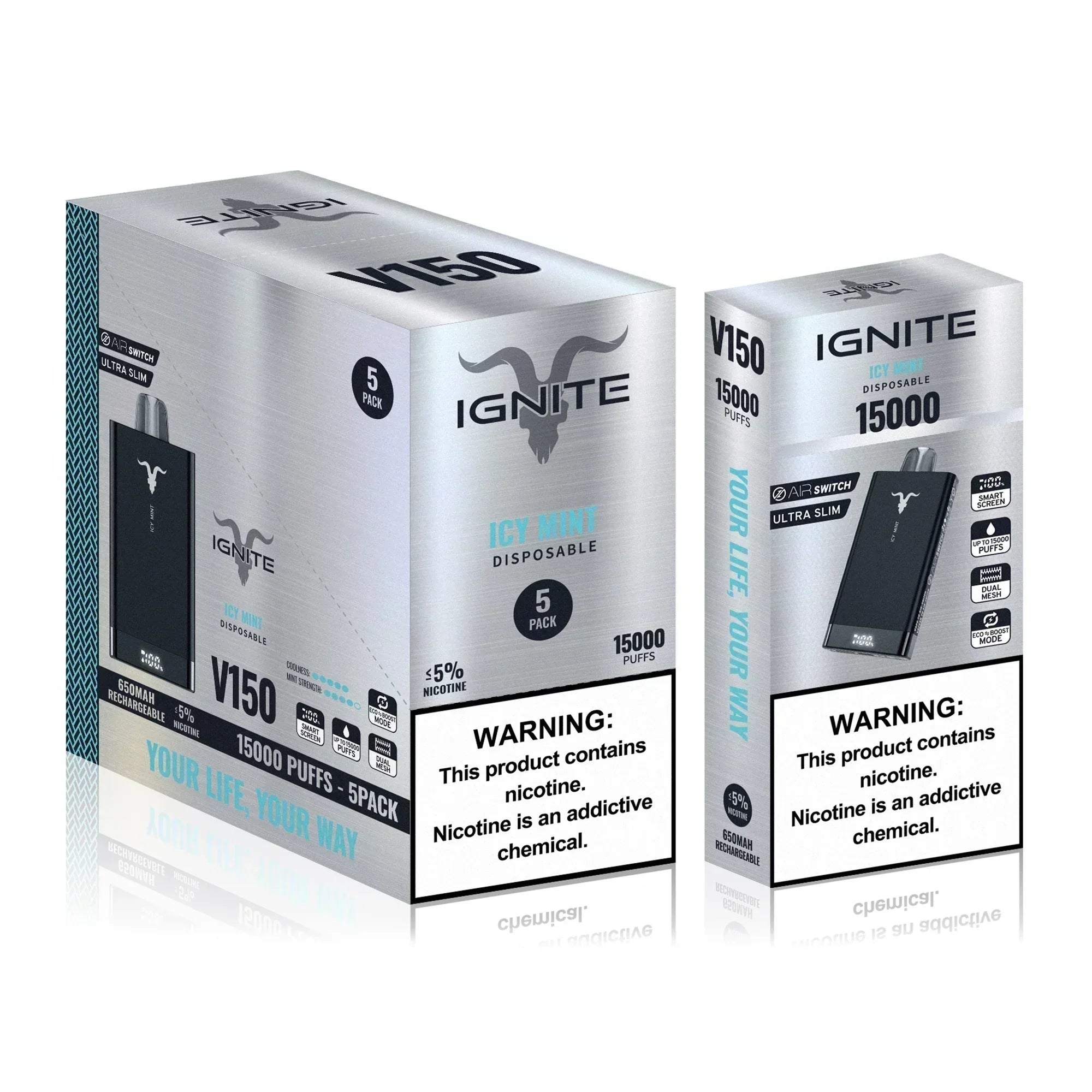 CAIXA COM 5 UNIDADES - IGNITE 15 MIL PUFFS! 🔥